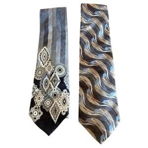 Bachrach 100% Silk Tie Lot | Made in Italy |  | Vintage Designer Style